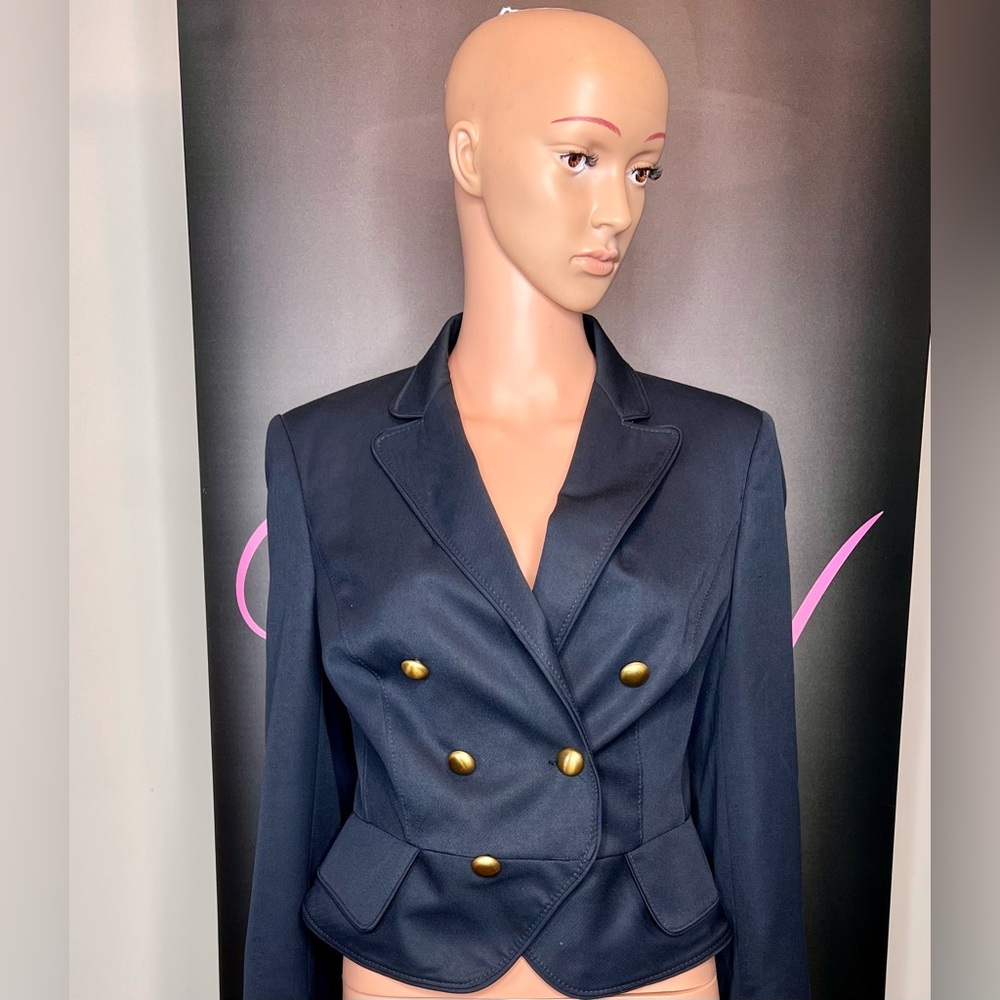 The Limited Military Style Navy Blazer with Gold Buttons